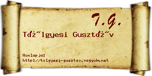 Tölgyesi Gusztáv névjegykártya