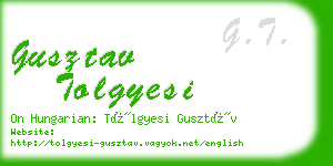 gusztav tolgyesi business card
